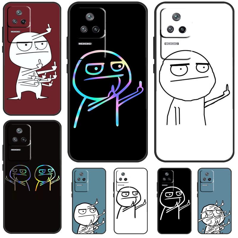 Смешной чехол со средним пальцем для Xiaomi 13 14 13T Pro 11T 12T 12 Lite POCO X6 Pro X3 X4 X5 M6 Pro M5s F3 F5