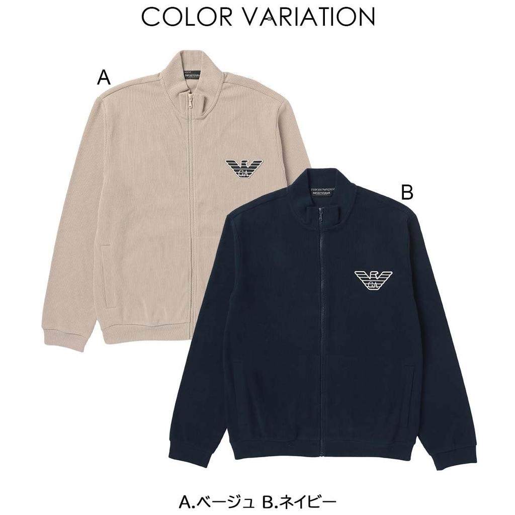 Emporio Armani ВЕЛЬВЕТОВАЯ ФЛИСОВАЯ БЛУЗКА Вельветовая флисовая куртка на молнии, размер ЕС, настоящее время 54085862 Официальный магазин Товар Темно-синий S Мужская 68. (Размер ЕС)