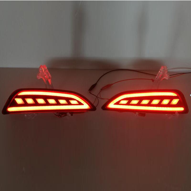 2 Pcs Car Tail Light LED Brake Light Taillight For Hyundai Accent 2012-2017 Hatchback 20 Rear Bumper Lamp