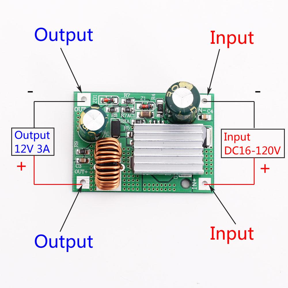 DC 9V 12V 24V 36V 48V 72V 84V 120V to 5V 3A Step Down Module Power Supply DC DC Converter Buck Converter Step Up Converte