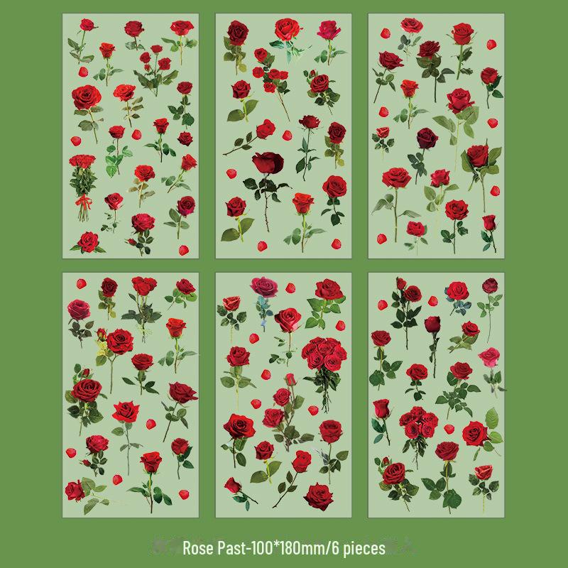 Набор наклеек «Ретро растения и цветы» — водонепроницаемые, прозрачные наклейки из ПЭТ для детских пособий и декора «сделай сам».