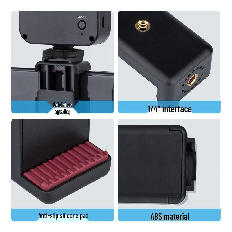 Universal Phone Holder with Cold and Hot Shoe Mount for Vlogging and Live Selfie Videos