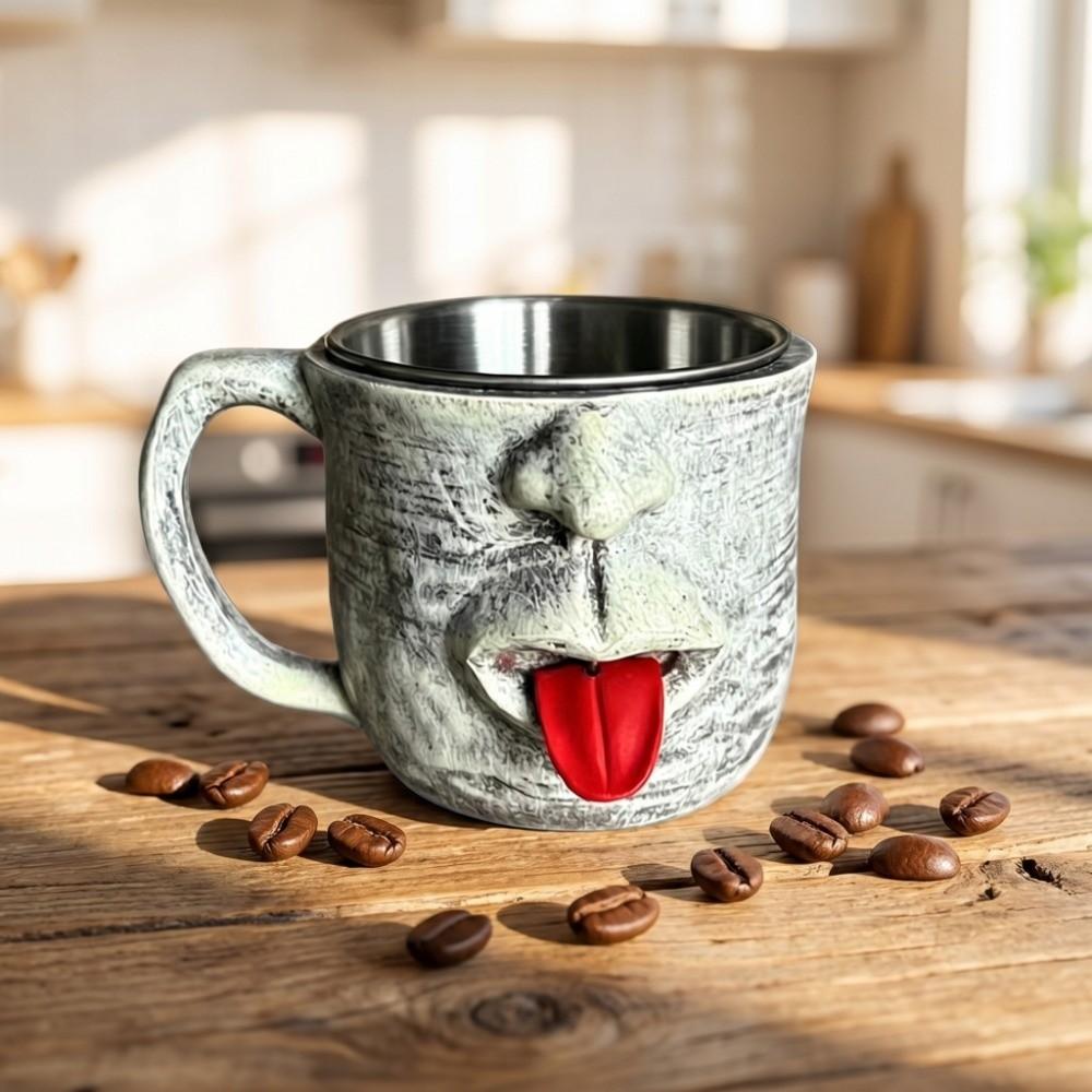 Anti Scalding Resin Handicrafts Mug Resin Shaking Tongue Coffee Cup Drinkware