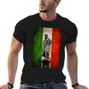 Christopher Columbus Statue with Italian Flag T-Shirt Large Size Basic Casual T-Shirt