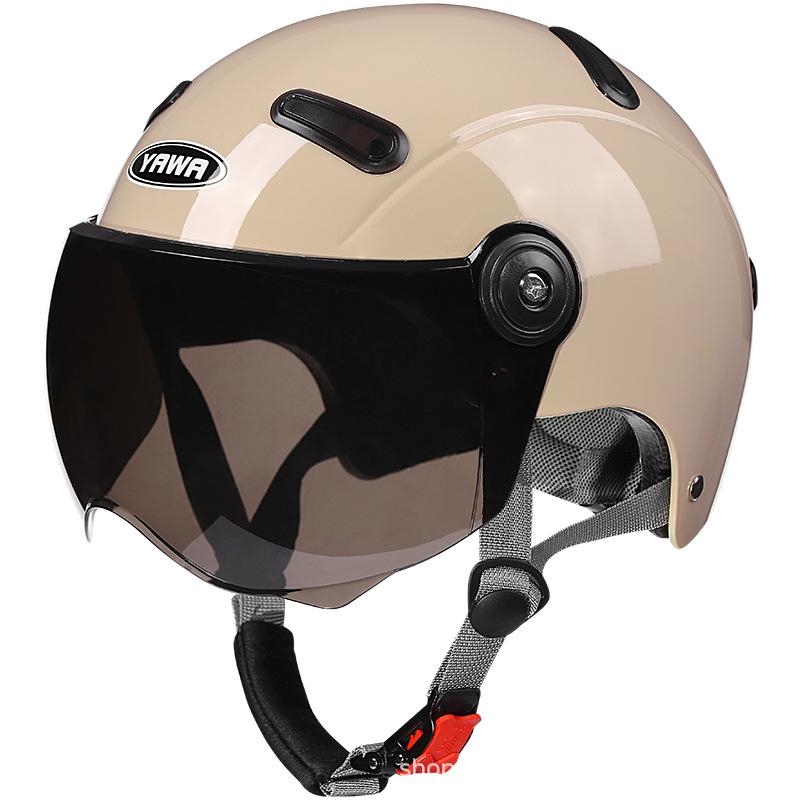 Сертифицированный электрический шлем для мужчин и женщин, универсальный ретро-полушлем для всех сезонов