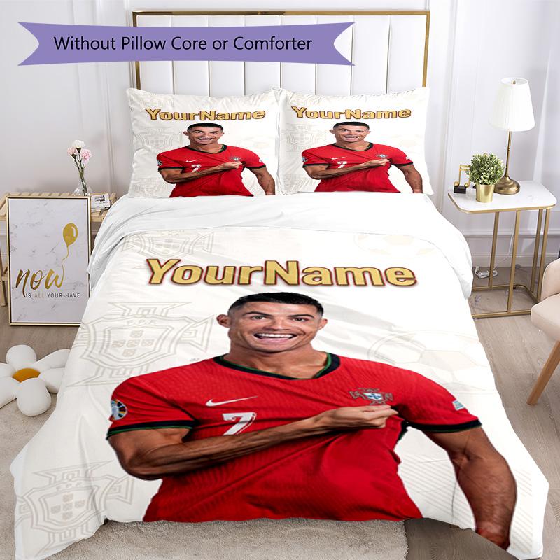 Cristiano Ronaldo 194 Customize your name Bedding Set Breathable Duvet Cover with Pillowcases Home Decoration Birthday Gift