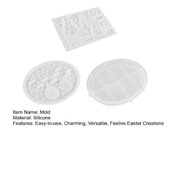 3Pcs Silicone Mold House Resin Casting Mold Easter Candle Making Mold DIY Home