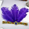 Feather Flapper Headbands Mardi Gras Prom Dancer Headpiece for Party Carnivals Celebrations Headwear Hair Styling