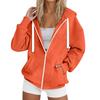 Womens Zip Up Hoodies Casual Long Sleeve Hoodie Jacket Oversized Lightweight Pullover Sweatshirts Tops With Pocket