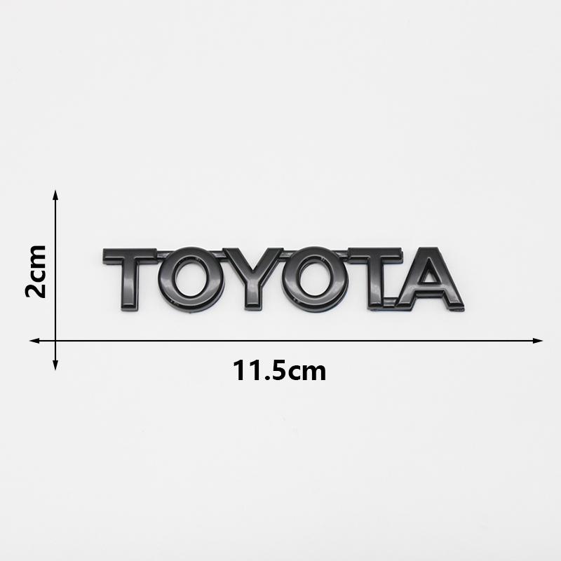 2026 Hot For Toyota Hub Caps 3D ABS Glossy Black Silver Letters Trunk Emblem Stickers Accessories Modified For Toyota Camry Priu