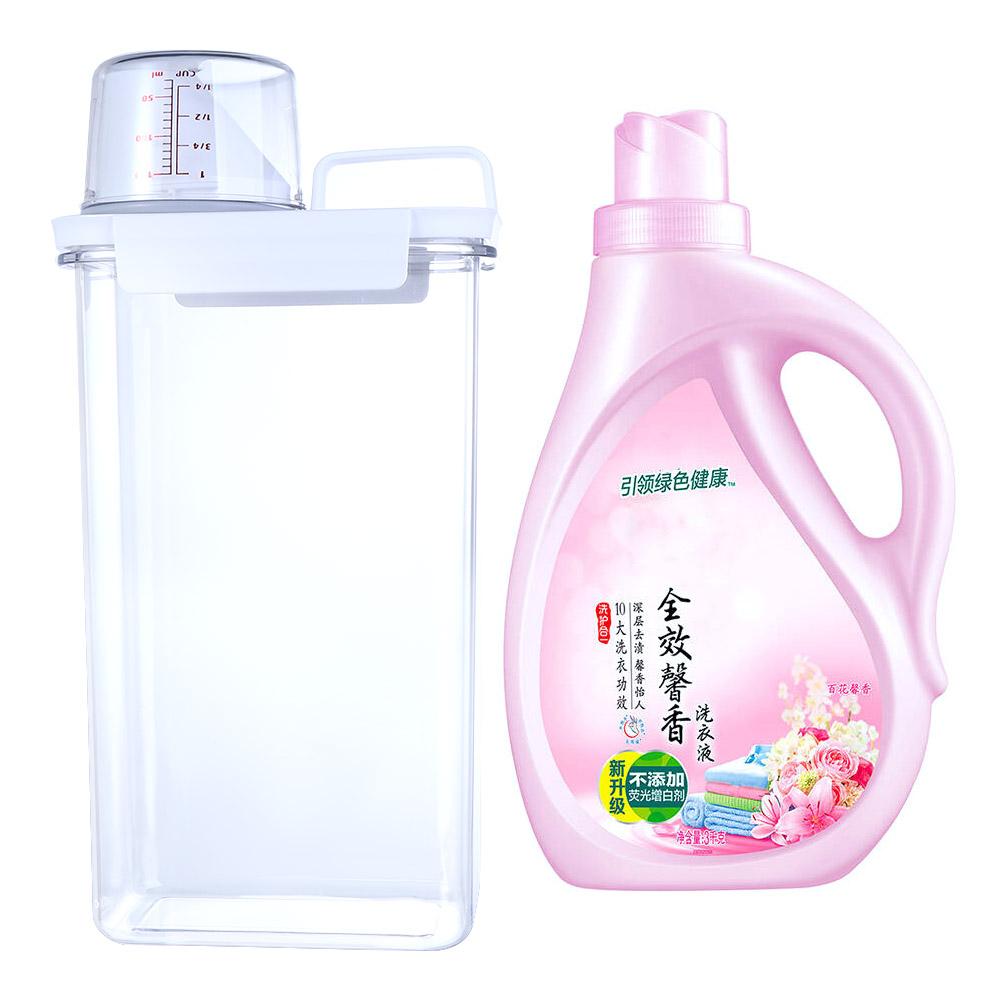 Порошок С Крышкой И Ручкой Банка Для Хлопьев Коробка Для Моющего Средства Контейнер Для Стирального Порошка Ведро Для Хранения