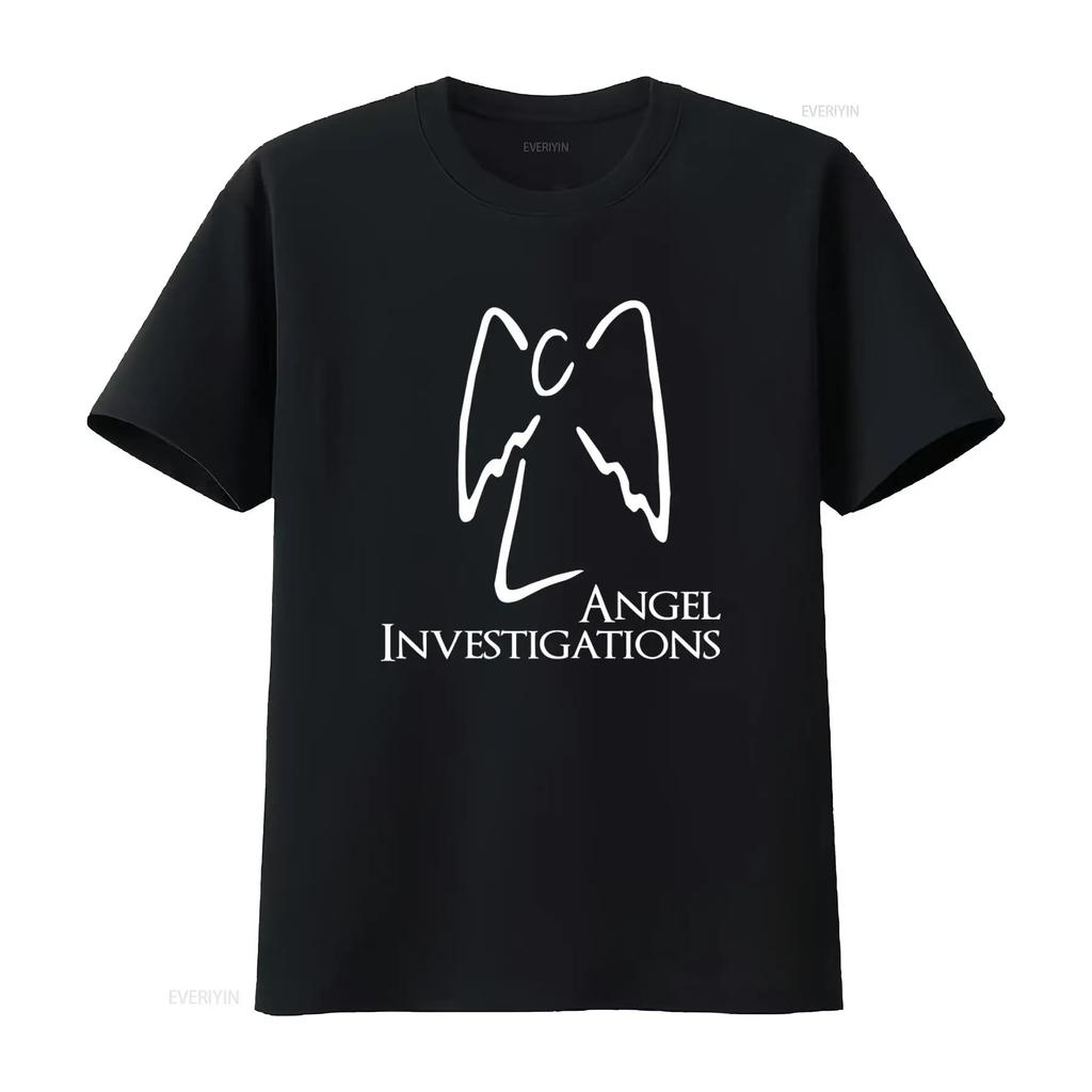 Футболка Angel Investigations Смешная гик-футболка Вдохновленная Баффи — истребительницей вампиров Идеальный подарок на ТВ винтажный Стильная стираная футболка с принтом