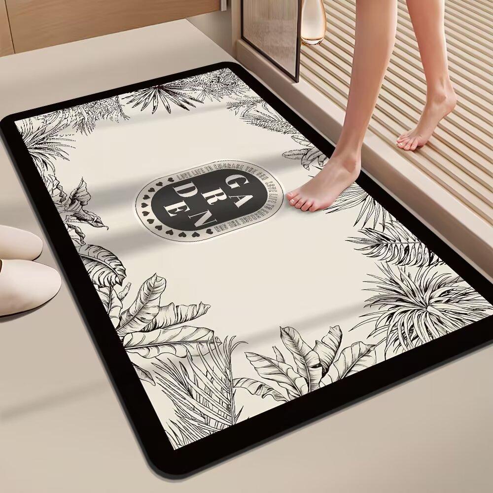 Легкая роскошная подушка для ванной из диатомовой грязи, поглощающая подушку для ног, противоскользящий утолщенный коврик для пола в ванной