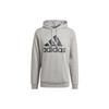 Adidas Solid Color Logo Print Hooded Drawstring Long Sleeve Sweatshirt Men Tops Gray GL0020