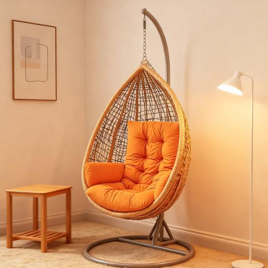 Водонепроницаемая подушка для кресла-яйца, утолщенная подушка для подвесного кресла-корзины для патио, подушка для кресла-яйца