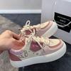 Women Vulcanized Shoes Spring Autumn Girly Platform Shoes for Women Breathable Lightweight Round-toe Sneakers Women Casual Shoes
