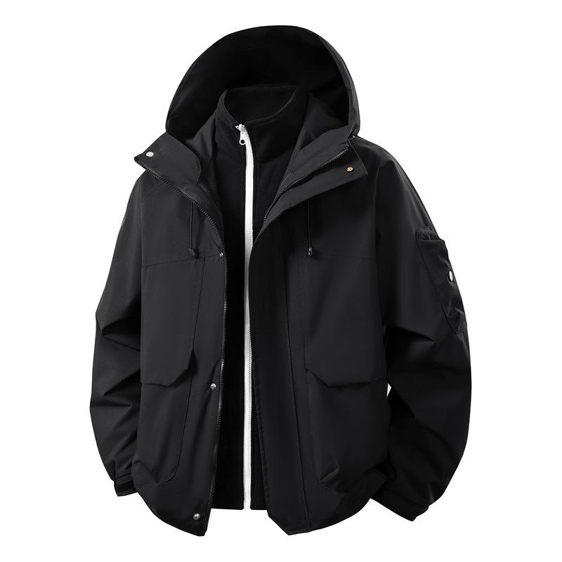 Outdoor Mountaineering Clothing Three-in-one Mountaineering Jacket Waterproof and Windproof for Men and Women