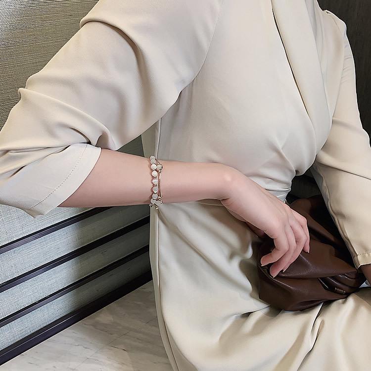 Браслет с гальваническим покрытием из 14-каратного золота и кошачьим глазом — модный сувенир для лучших подруг и сестер