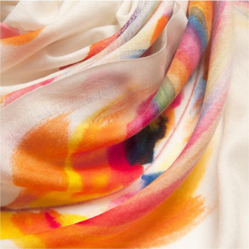 80 Twill Hand-painted Wool Scarves, Autumn and Winter Warm Shawls, Cashmere Scarves