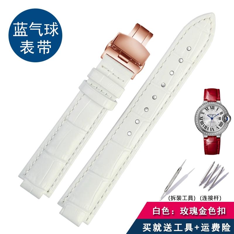 Для мужских часов Cartier из натуральной кожи с женской часовой цепочкой, синяя пряжка-балон, выпуклая коровья кожаная мужская часовая цепочка