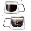200ml Heat Resistant Double Wall Insulated Breakfast Mug with Handle Coffee Tea Cup Double Cup