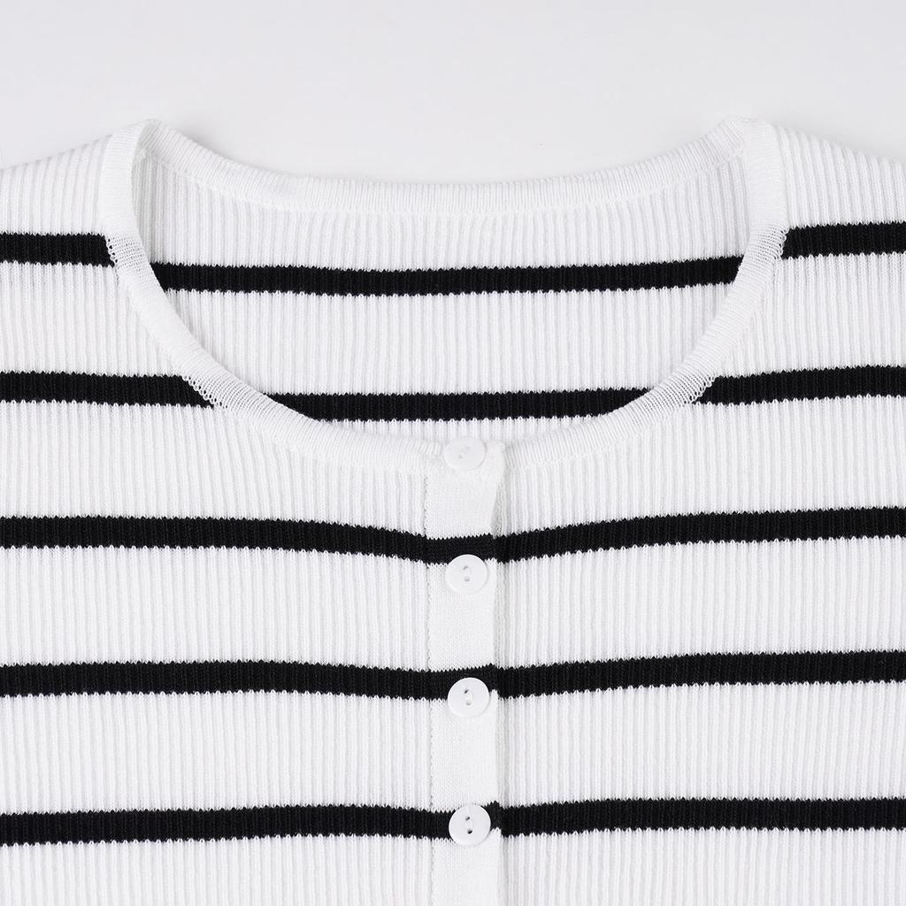 2026 Autumn Winter Women's European American Street Style Striped Patchwork Slim Fit Long Sleeve Sweater