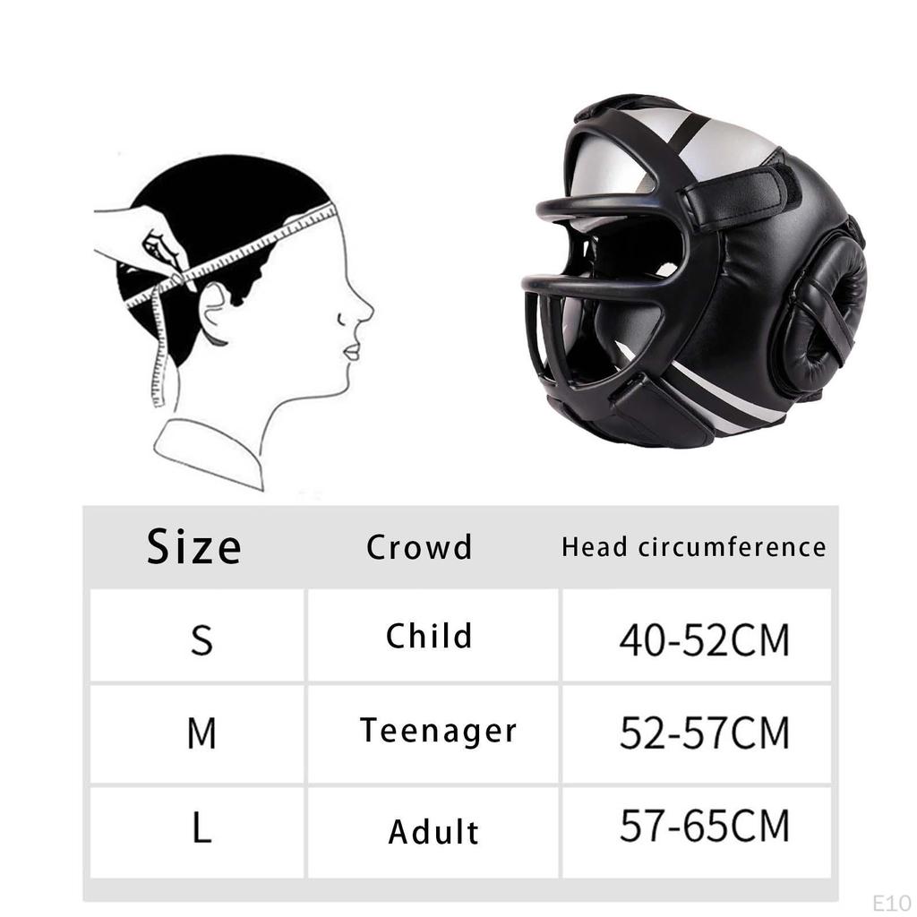 Боксерский шлем, полная защита лица для тхэквондо, грэпплинга, каратэ