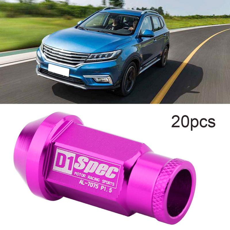 Car Tire Screw Lightweight Aluminum Alloy Material High Strength Not Easy To Rust Racing Wheel Aluminum Nut Accessories M12X1.5