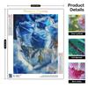 DIY Diamond Painting Cross Stitch Blue Ice Rose Full Round Diamond Art Embroidery Needlework Home Decor 30x40cm/12x16inch