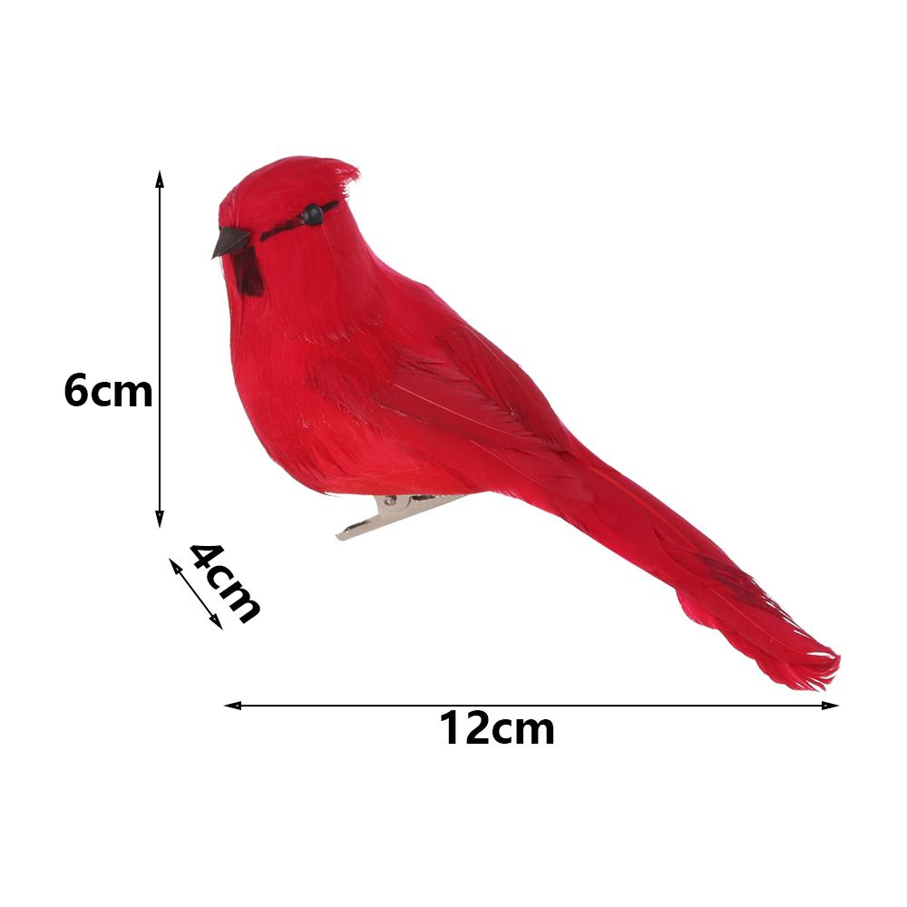 1/2PCS Foam Wedding Supply Home Decor Bird Model Artificial Animal Simulation Parrot Real Feathers