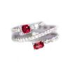 Huitan Newest Red Cubic Zirconia Rings for Women Temperament Finger Accessories Color Luxury Wedding Party Trendy Jewelry