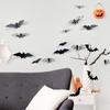 Halloween Bat Decorations for Doorways, Hollow Bat Wall Decorations, 3D Non-adhesive Paper Bat Wall Stickers Wall Decoration
