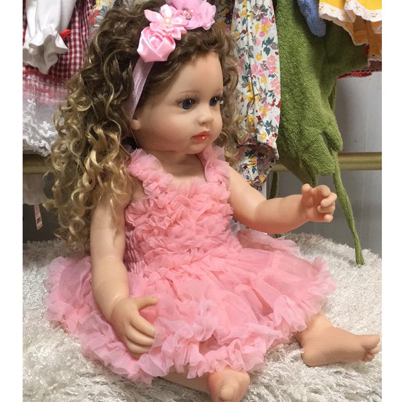 Новое поступление, реалистичные куклы Reborn, полностью силиконовые, виниловые, водонепроницаемые, bebe Reborn Boneca, изогнутые волосы, друзья для девочек