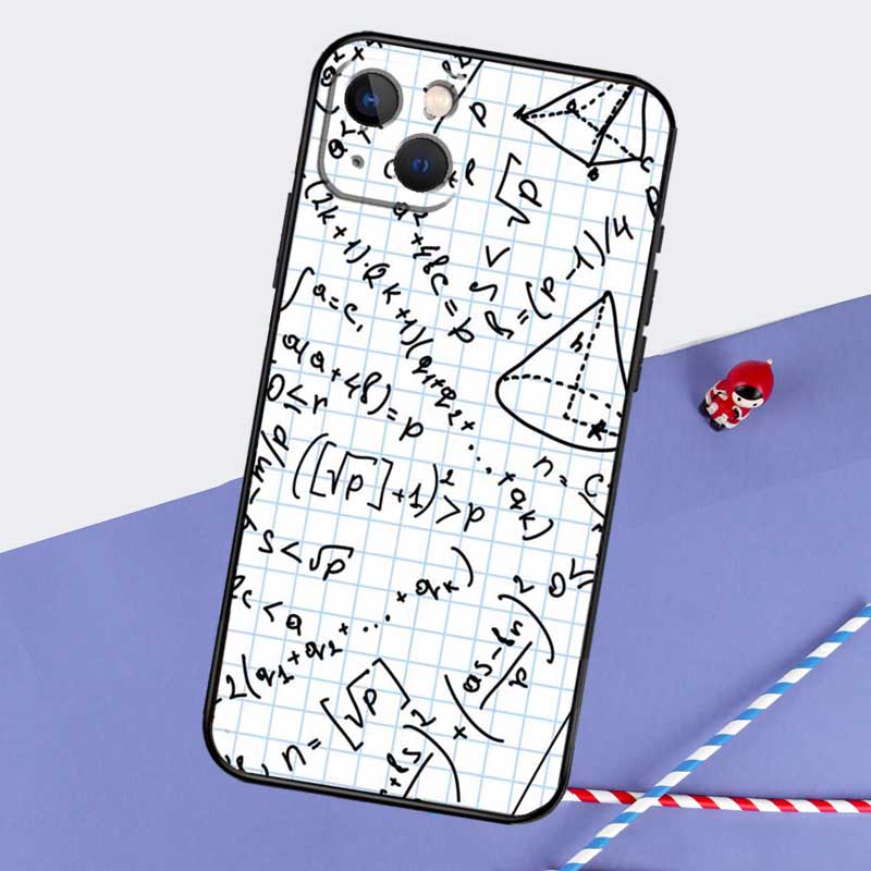 E mc2 Формула Математика Забавный Научный Чехол для Телефона Для iPhone 16 Pro Max 12 13 Mini 11 14 15 Pro Max XR 15 16 Plus 16e Задняя Крышка