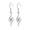 1 Pair Women Earrings Shiny Rhinestone Great Stickiness High Quality Drop Earrings for Wedding