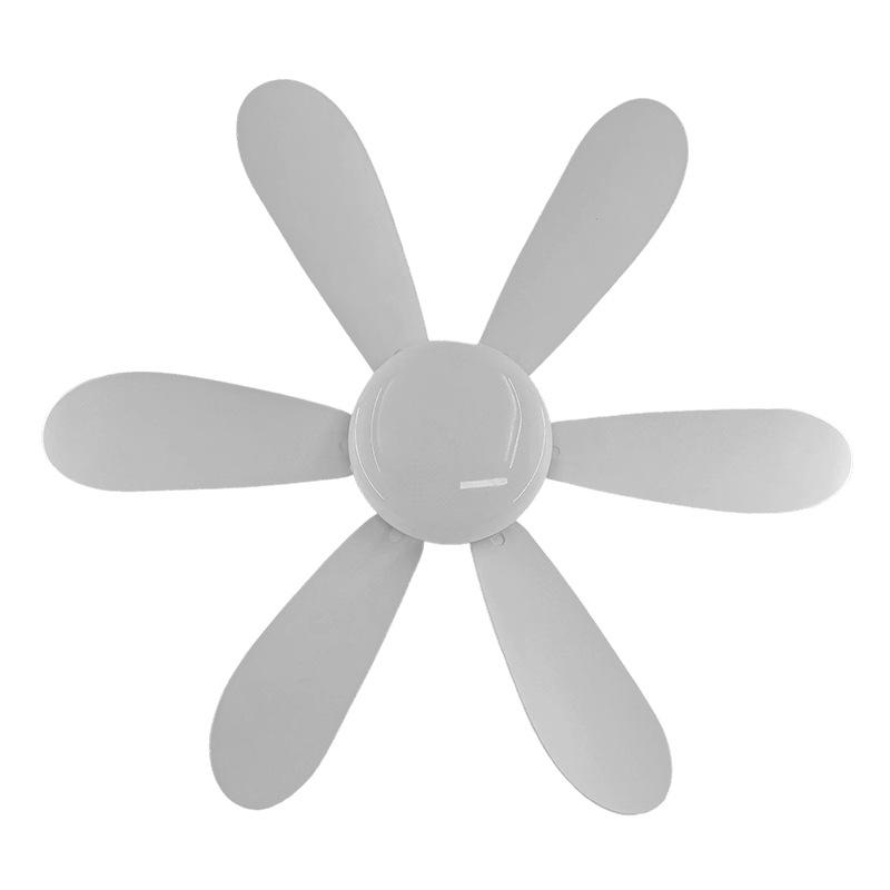Светодиодный вентилятор - Патрон E27, Легкая установка, Бесшумный пульт дистанционного управления, Трехцветный, Шестилопастной дизайн для детской спальни.