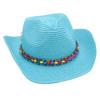 Colorful Beaded Beach Hat Ethnic Style Cowboy Straw Hat Panama Sun Protection Sun Hat Spring Summer Spanish Jazz Hat