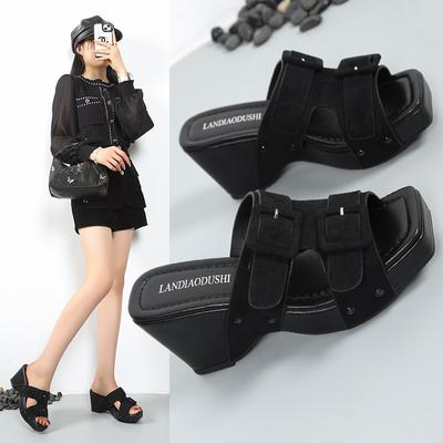 Женские босоножки на танкетке для лета, женская обувь, легкие шлепанцы на каблуке, летняя обувь, Sandalias De Mujer 2025