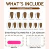 ins wearing nail patch high quality nail fake nail European and American three-dimensional golden flower wearing nail explosion 24 pieces