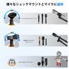 CAHAYA Microphone Stand Desktop Straight Boom 2-Way Design with Clip and Cable Cover Steel Triangular Base 1832g Height Adjustable 31-42cm 360°