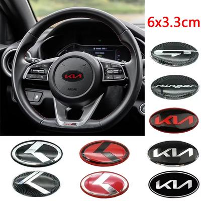 Наклейка-значок на центр руля автомобиля 6x3.3см для Stinger Sportage KX3 Ceed K7 K5 K3 R Forte Rio Soul Аксессуары