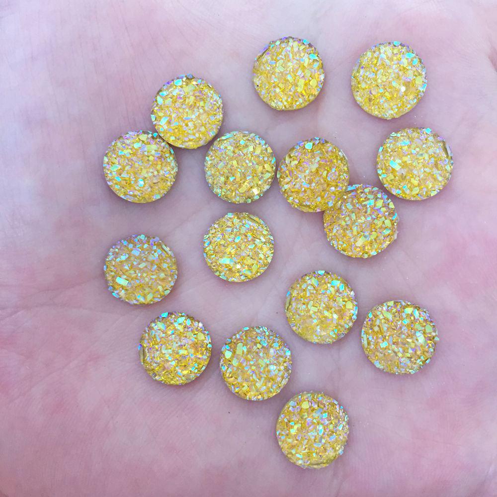 100 шт. AB смола Bling выпуклая поверхность руды 10 мм круглые плоские украшения со стразами DIY свадьба