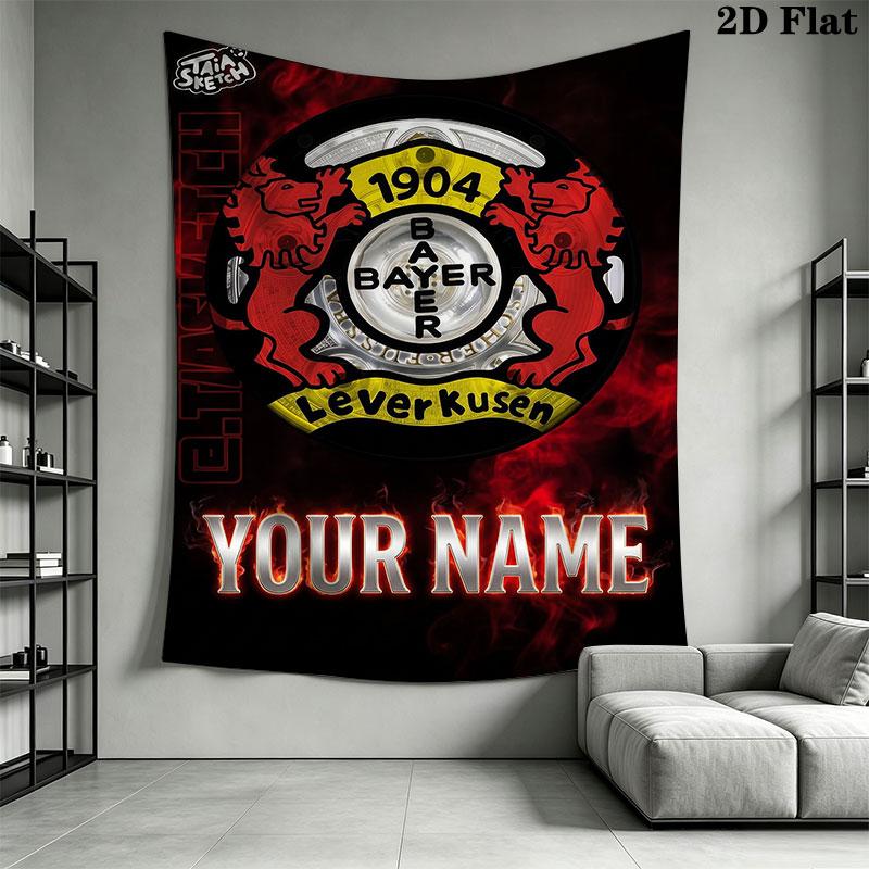 Custom Bayer Leverkusen Wall Hanging Printed Fabric Blanket Decorative Tapestries for Bedroom Living Room Home Decor