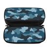 Large Capacity Pen Pouch in PU Leather with Pen Fixing Straps for Classroom Workplace Travel