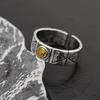 Retro Punk Party Horus Eye of God Ring for Men Personality Adjustable Ring Gift Accessories