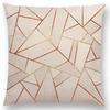 New White Purple Black Blue Pink Colorful Abstract Geometric Triangles Gold Lines Rainbow Stones Cushion Cover Throw Pillow Case