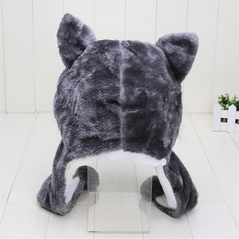 Cartoon Fashion Warm Scarf Kids Cap Soft Earmuff Hat Plush Hat Toys Mascot Huskies Hat