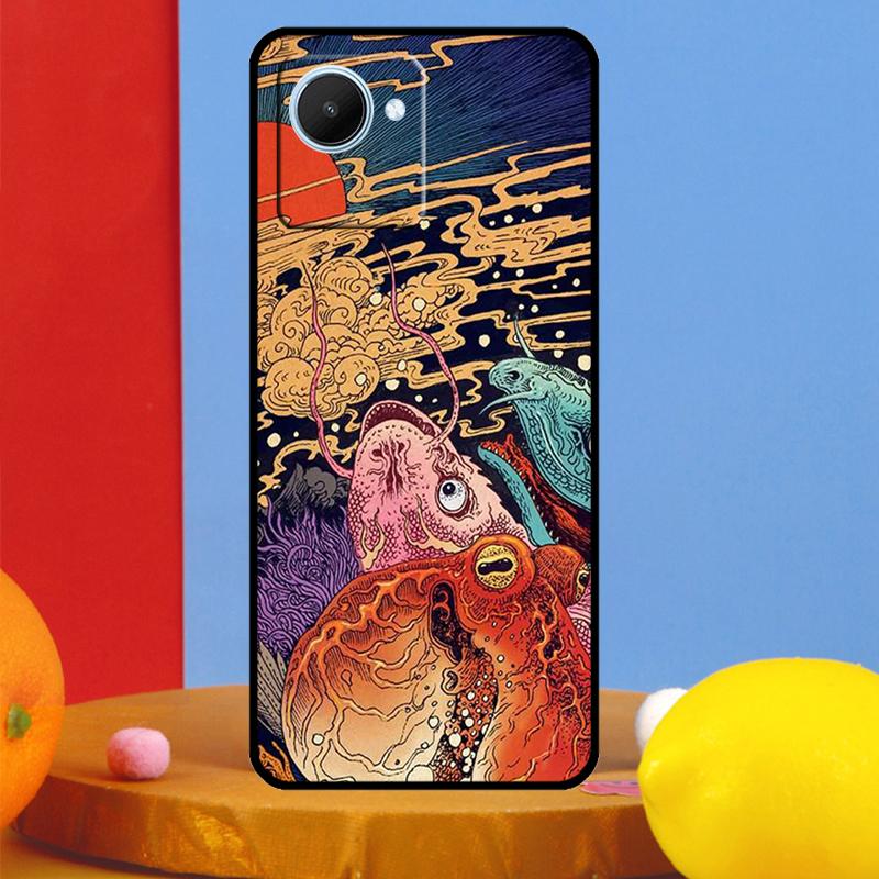 Японский стиль Арт Япония Для Realme 15 Pro 10 11 12 13 14 Pro Plus GT6 GT7 C61 C67 C63 C71 C55 C51 C65 C53 C75 Чехол