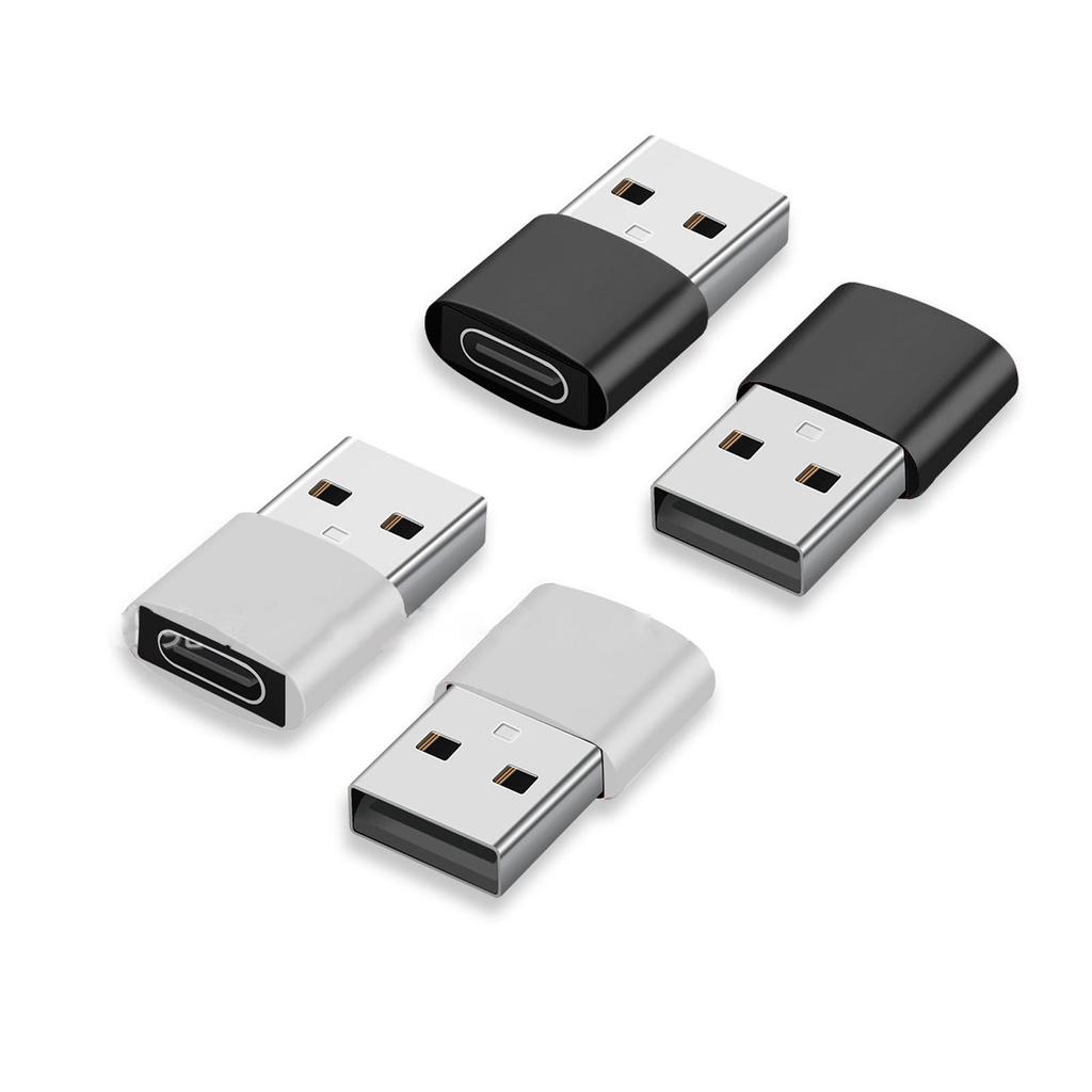4Pcs USB Type C Female To USB A Male Adapter Aluminium Alloy Portable USB A Male Converter