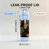 1 шт. Коллаж из группы кошек разных пород 750 мл Цветная пластиковая спортивная бутылка для воды Герметичная крышка с откидной соломинкой Для спорта, офиса, дома